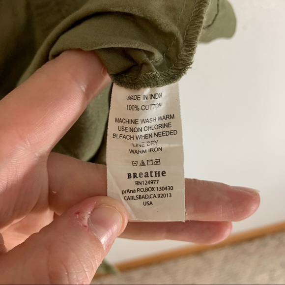 Prana Green Breathe Button Down - Picture 5 of 5